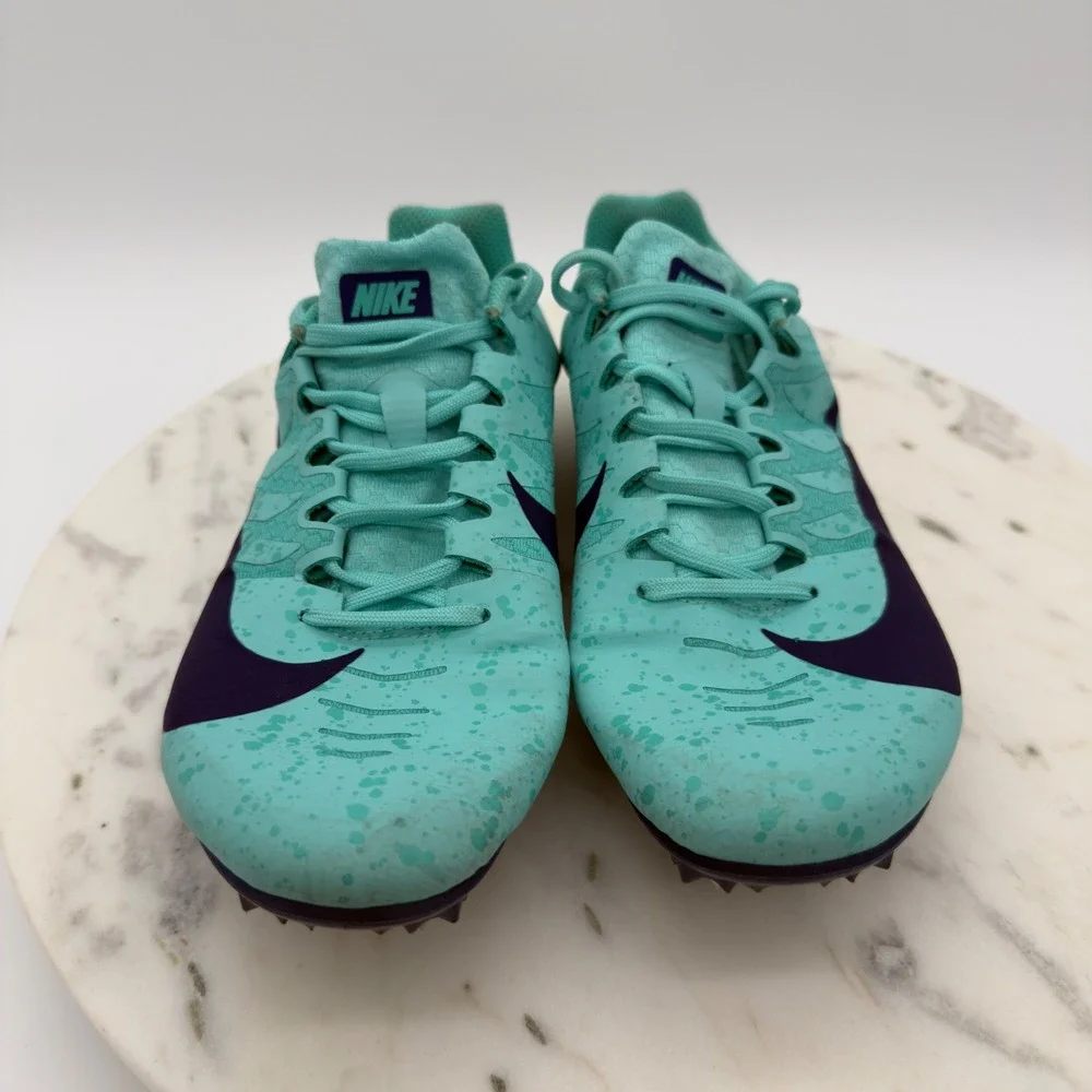 Nike Zoom Rival M 9 Track Spikes Womens‎ 8 Teal Black Racing Shoes 907565 300